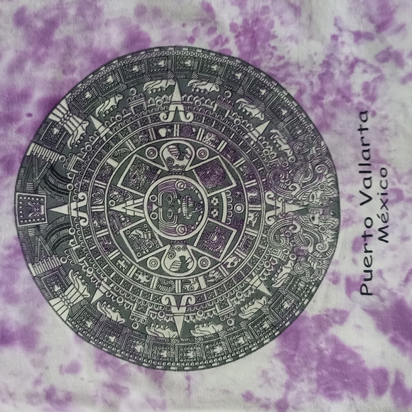 Puerto Vallarta Mexico Aztec Tie-dye Zip-Up Jacket - Picture 2 of 8